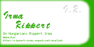 irma rippert business card